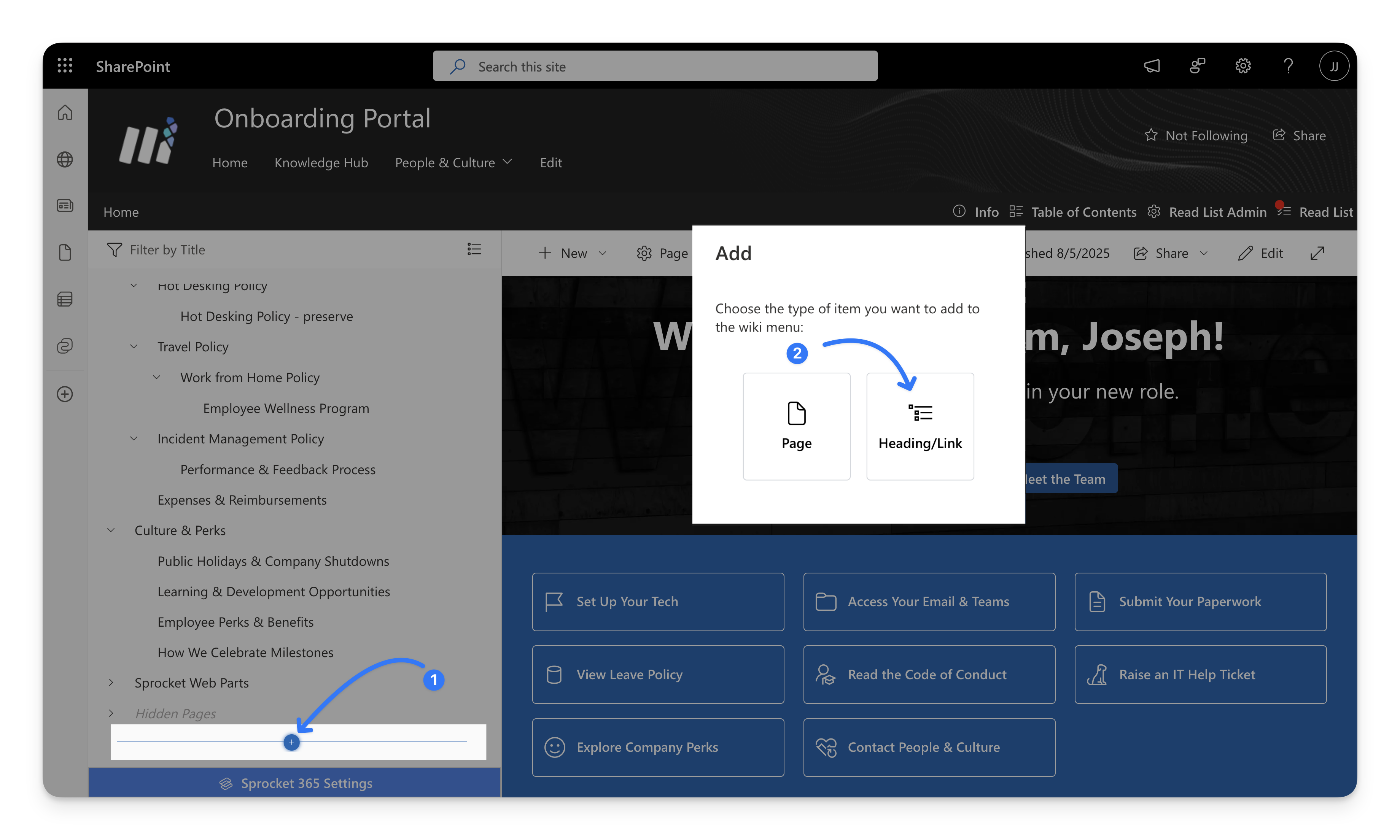 Left Navigation Tree