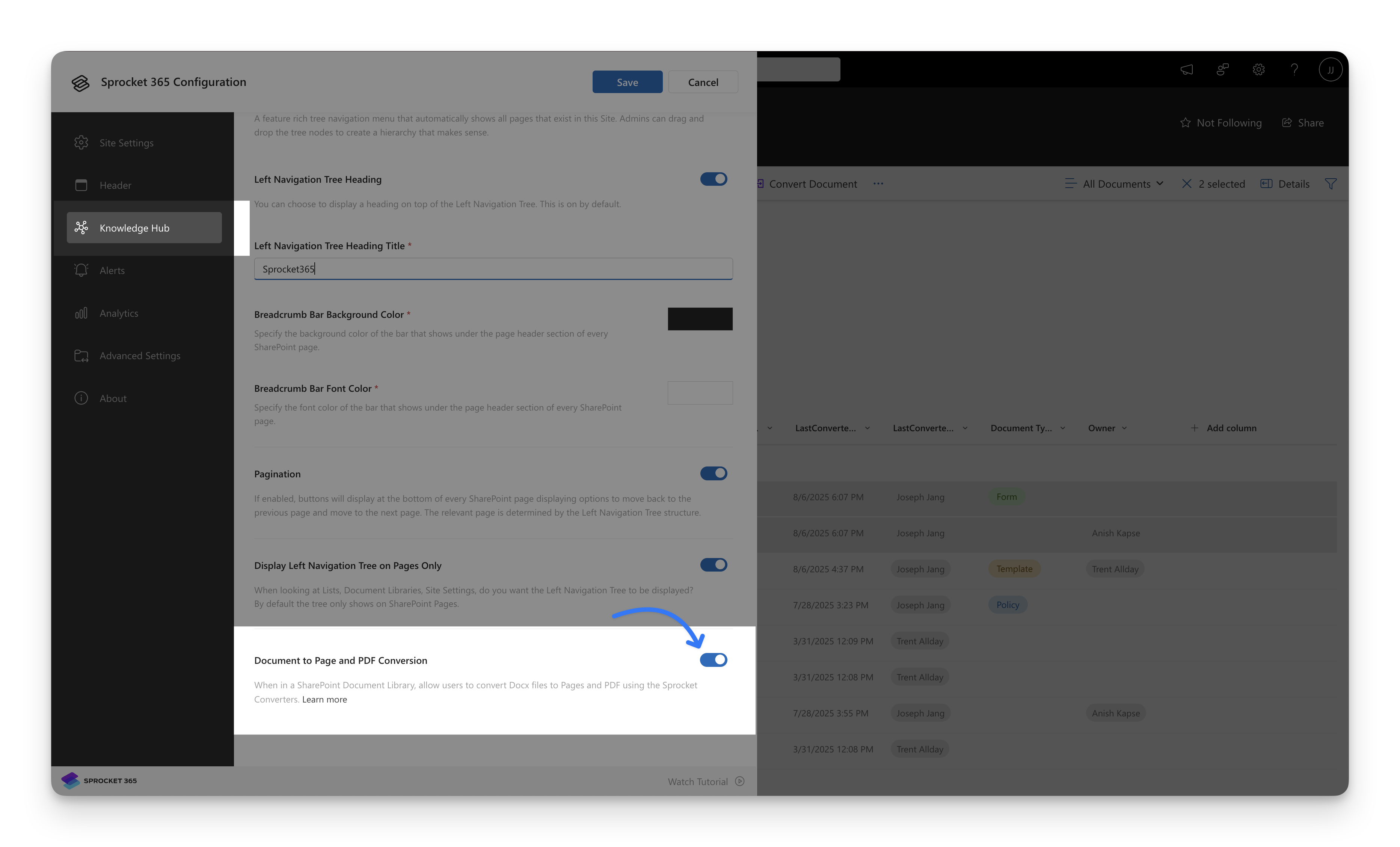 Enable Document Conversion