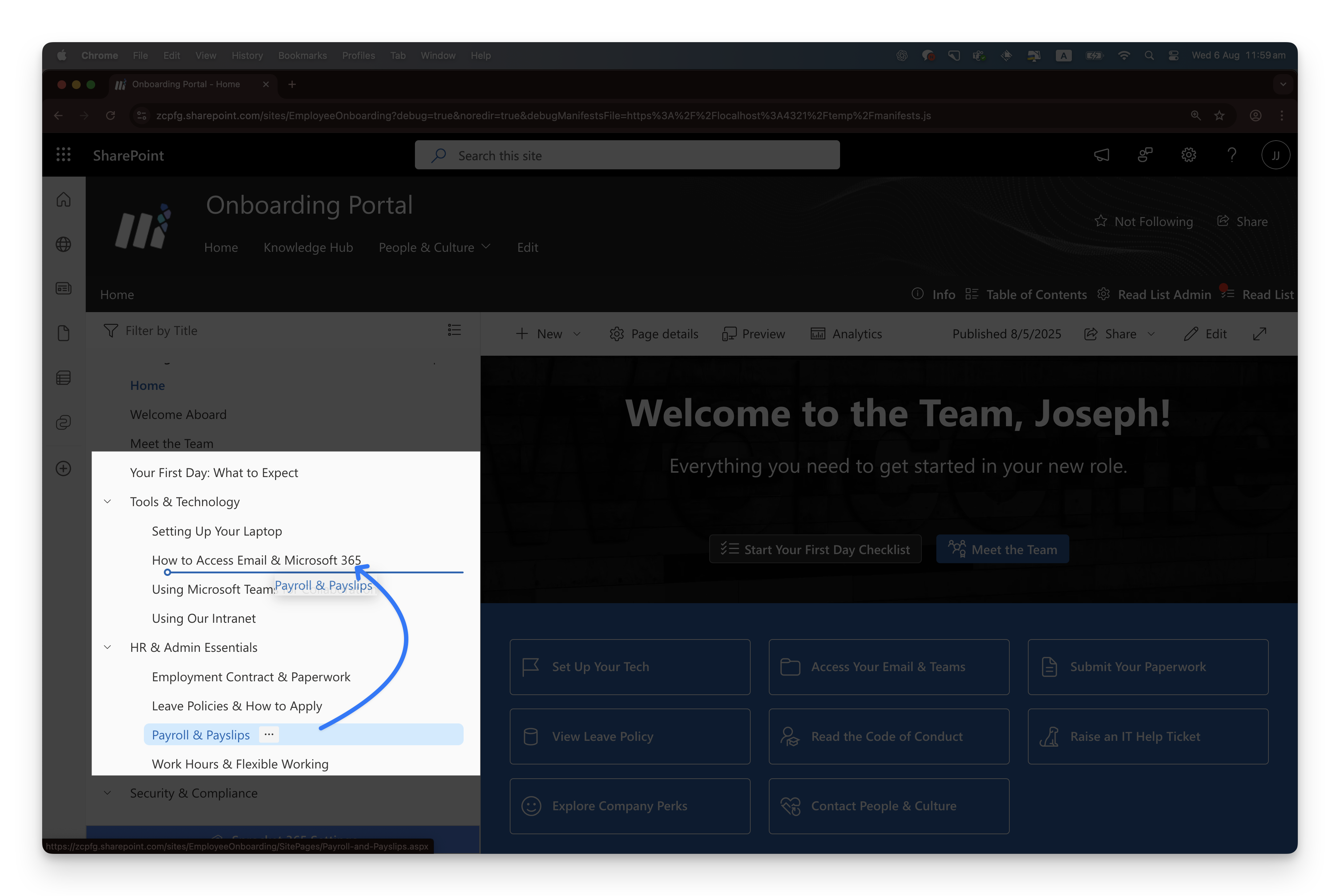 Left Navigation Tree
