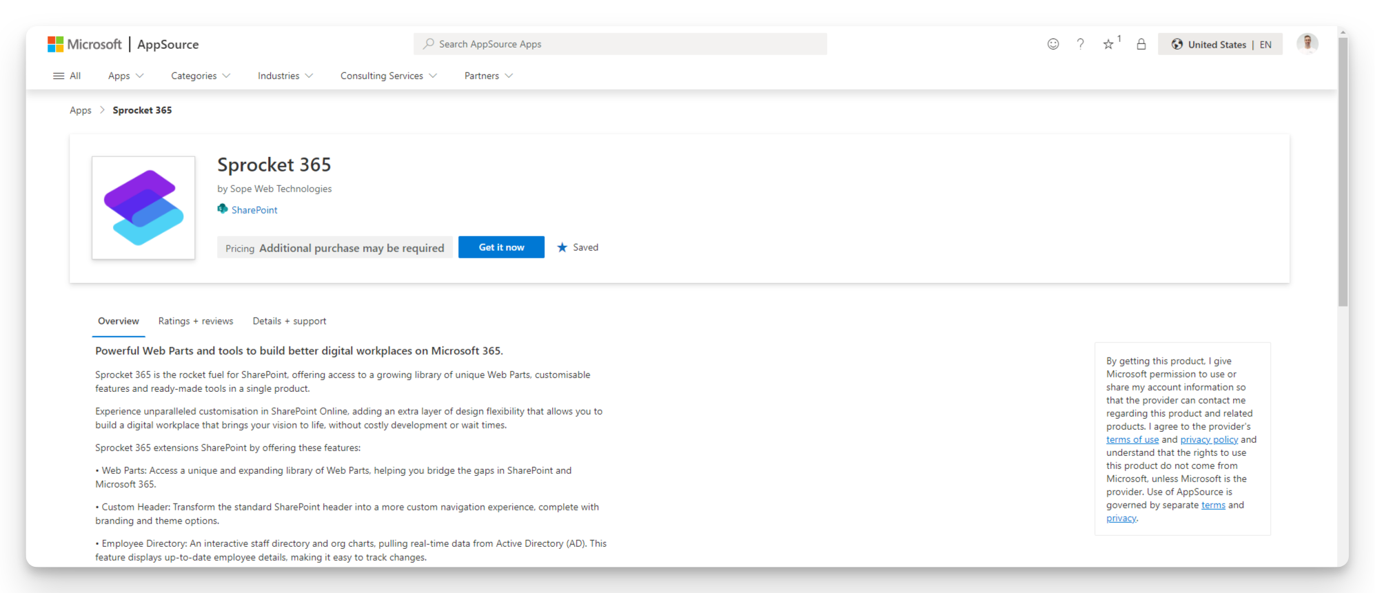 App Source Screenshot