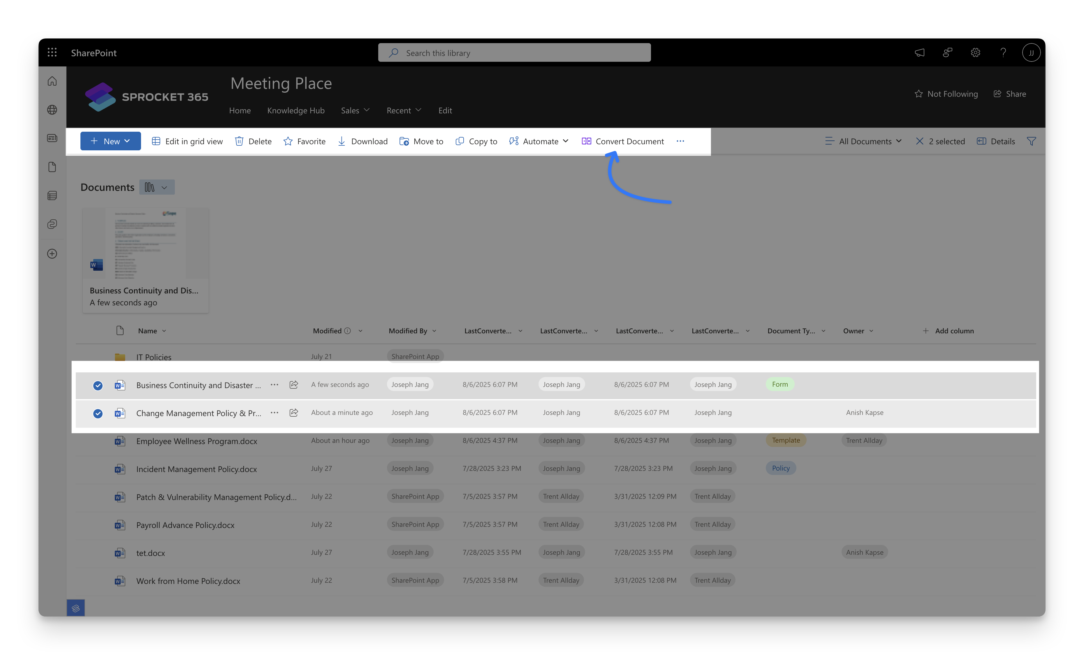 Enable Document Conversion