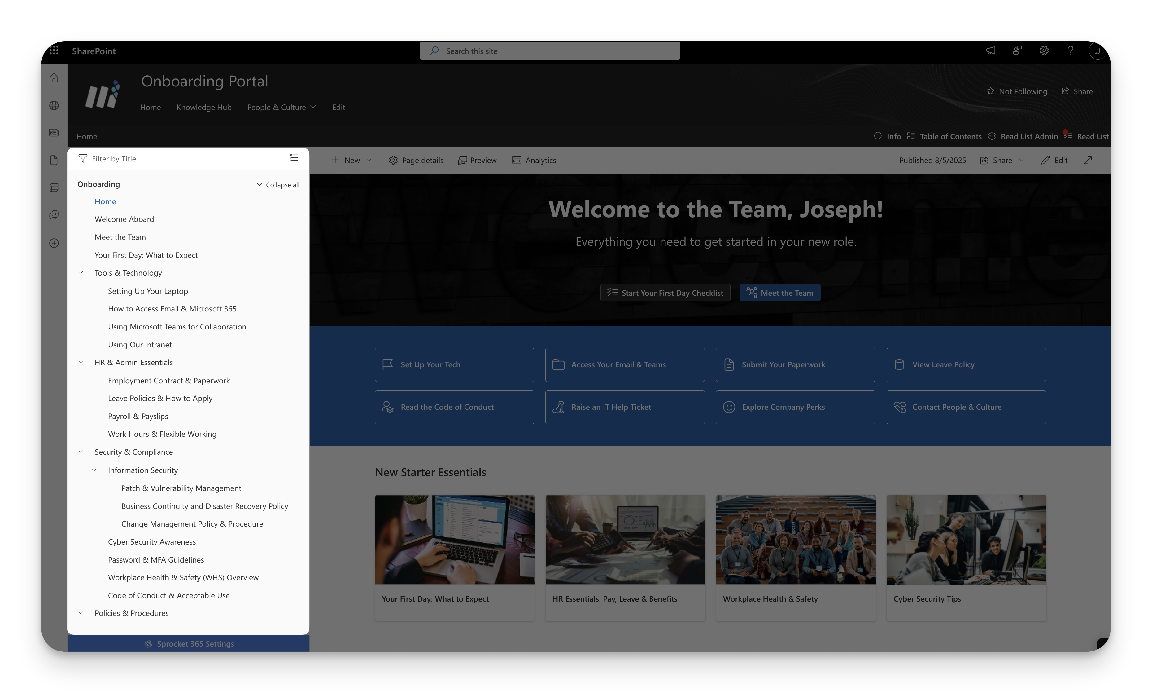 Left Navigation Tree