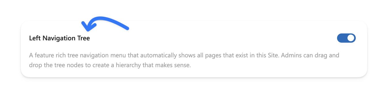 Left Navigation Tree